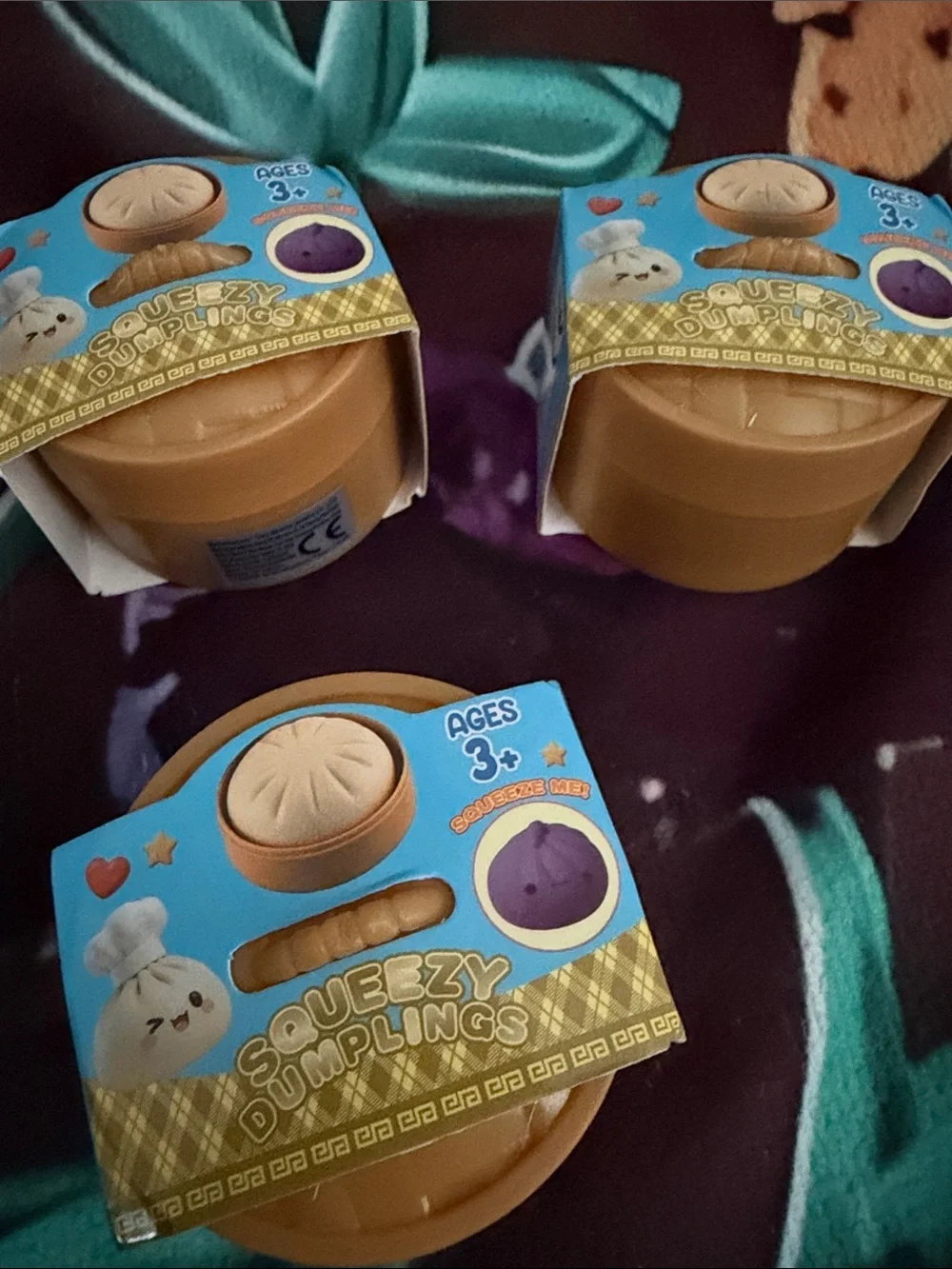 Squeezy Dumplings Kids Toy -set of 3 unopened